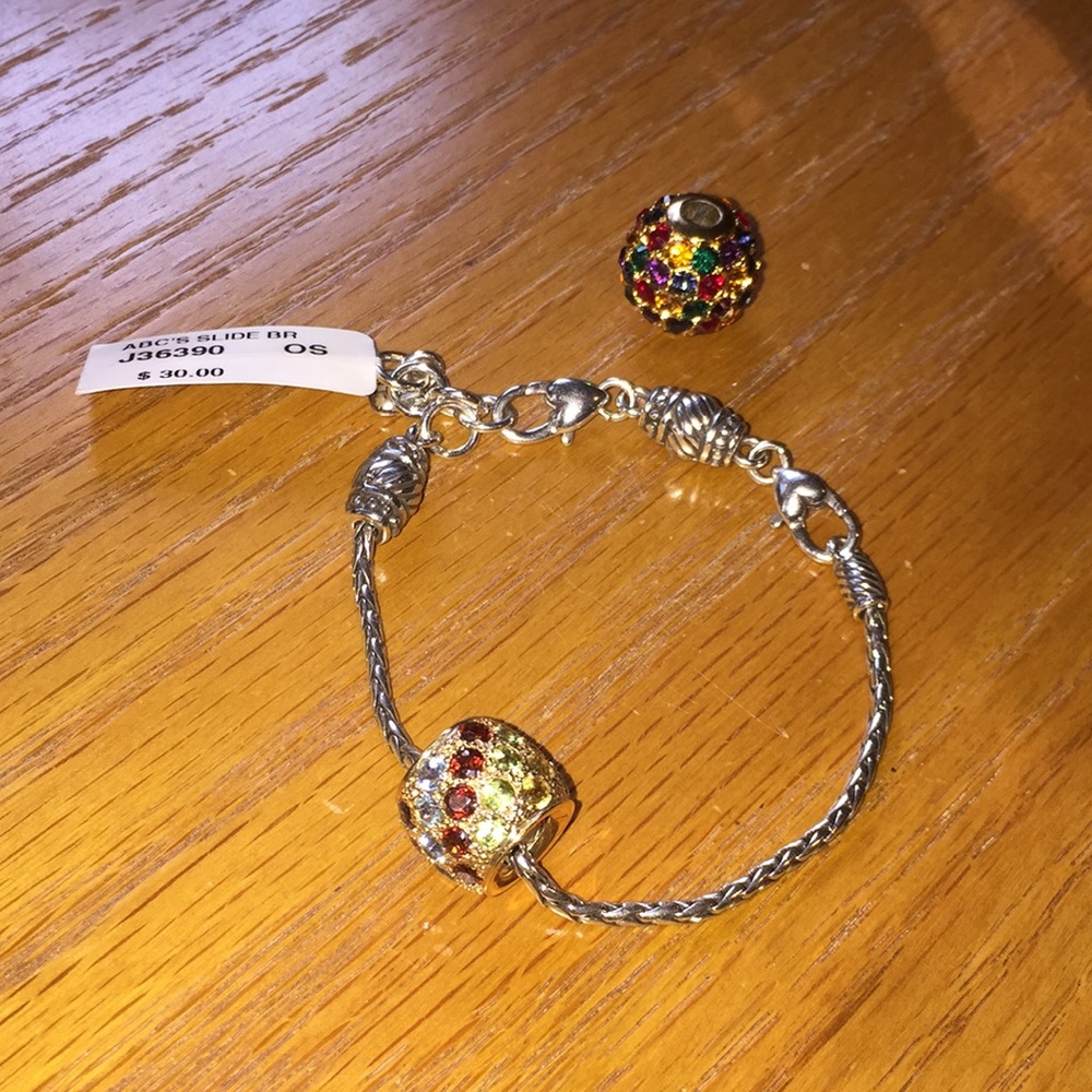 Brighton Abc Slide Bracelet with charm NWT bonus